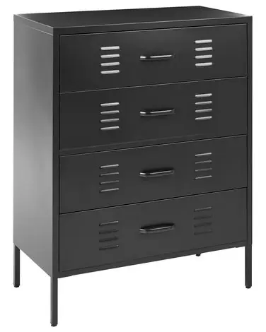 Chest of Drawers ENAGO Metal Black - Home Office