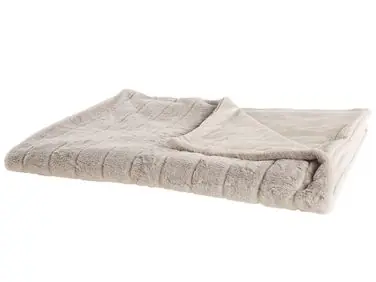 Blanket LABYAR 180 x 220 cm Beige - Home Accessories