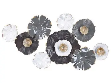 Wall Decor Flower POTASSIUM Metal 49 cm Grey - Home Accessories