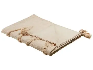 Blanket MORBI Cotton 130 x 180 cm Beige - Home Accessories