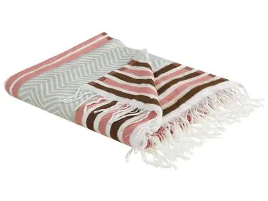 Blanket MAGAR Fabric 130 x 170 cm Beige - Home Accessories