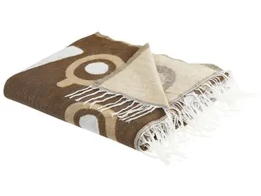 Blanket SIDDHA Fabric 130 x 170 cm Brown - Home Accessories