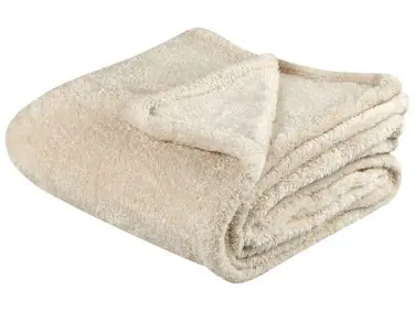 Manta NAMDU 125 x 150 cm Beige claro - Accesorios decorativos
