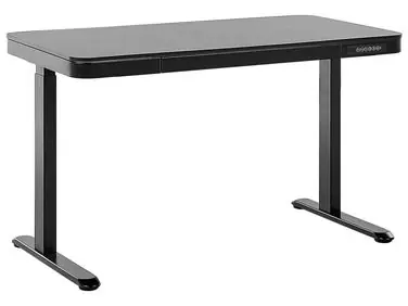 Escritorio de altura regulable eléctrico KENLY Negro 120 cm 60 cm con puerto USB - Oficina