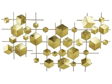 Decoración de pared FLEROVIUM Metal 45 cm Dorado - Accesorios decorativos