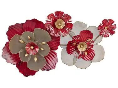 Decoración de pared Flor SCANDIUM Metal 45 cm Rojo - Accesorios decorativos