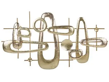 Wall Decor MANGANESE Metal 50 cm Gold - Home Accessories
