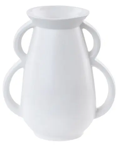 Jarrón para flores KOROPI Cerámica 19 cm Blanco - Accesorios decorativos