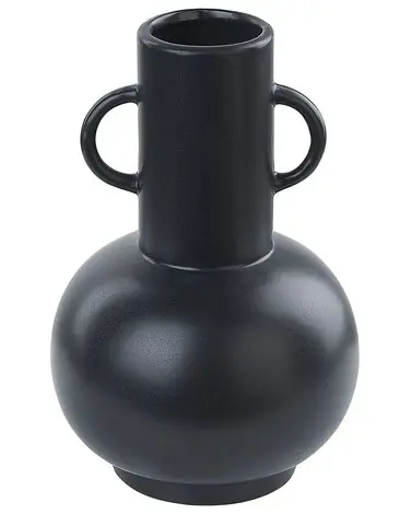 Jarrón para flores PEREA Cerámica 26 cm Negro - Accesorios decorativos