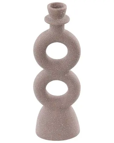 Candle Holder NAOUSA Ceramic 23 cm Beige - Home Accessories
