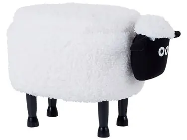 Storage Animal Stool SHEEP Fabric White Sheep - Living Room