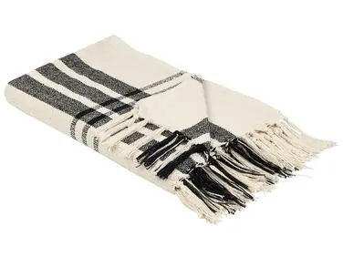 Blanket YUVALI Cotton 130 x 170 cm White - Home Accessories