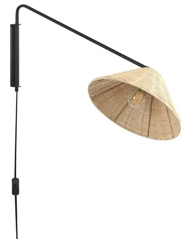 Wall Lamp PALENA Natural Rattan Adjustable - Home Accessories