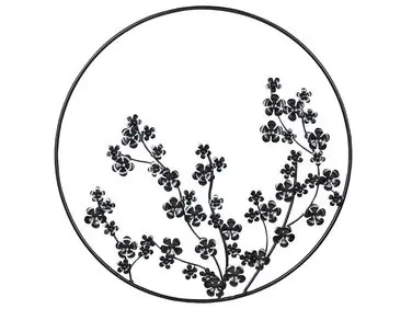 Wall Decor Flower STRONTIUM Metal 70 cm Black - Home Accessories