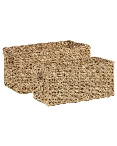 Conjunto de 2 cestas DONGHA Algas marinas Natural - Accesorios decorativos