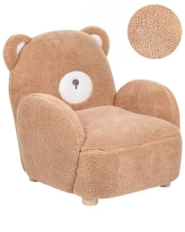 Sillón infantil Osito de peluche BOO Bouclé Marrón - Sala de estar
