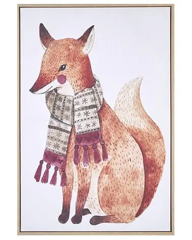 Canvas MUCCIA Animal Motif 63 x 99 cm Brown - Home Accessories