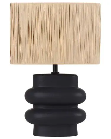 Lámpara de mesa JUDY Cerámica Negro - Accesorios decorativos