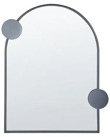 Wall Mirror AULON 69 cm 80 cm Metal Black - Home Accessories