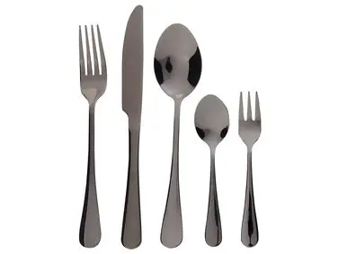 30 Piece Cutlery Set FUSILLI Black - Home Accessories