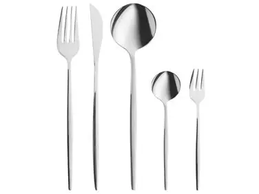 30 Piece Cutlery Set RIGATONI Silver - Home Accessories