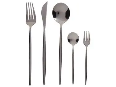 30 Piece Cutlery Set RIGATONI Black - Home Accessories