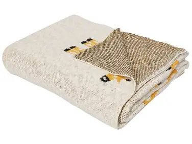 Blanket CHILARI Cotton 130 x 170 cm Beige - Home Accessories