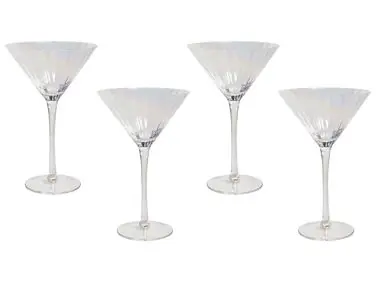 Set of 4 Martini Glasses MORGANITE 220 ml Transparent - Dining Room