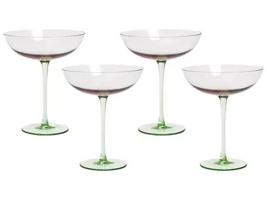 Set of 4 Martini Glasses DIOPSIDE 250 ml Pink - Dining Room