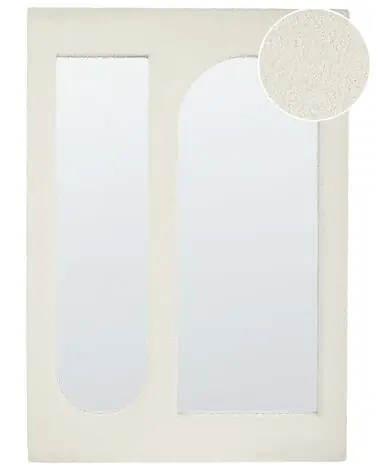 Wall Mirror MARCIGNY 70 cm 100 cm Boucle Off-White