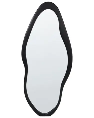 Wall Mirror BLET 80 cm 180 cm Paulownia Wood Black - Home Accessories