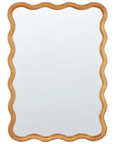 Wall Mirror BEFFES 50 cm 72 cm Pine Wood Natural - Home Accessories