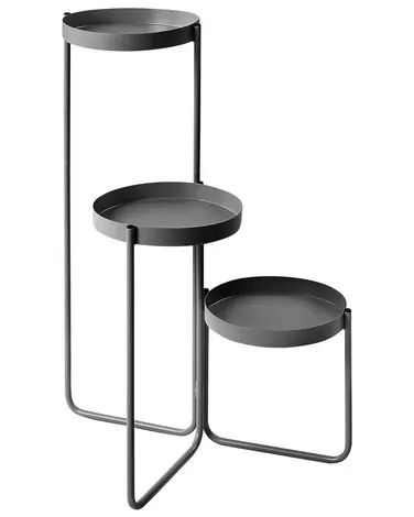 Soporte para macetas FRAGARIA Metal 42 cm Negro - Accesorios decorativos