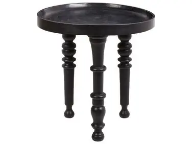 Mesa auxiliar LEETON Madera de mango Negro - Sala de estar