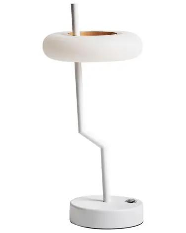 Wireless LED Table Lamp ALVIELA with Dimmer Metal White - Home Accessories