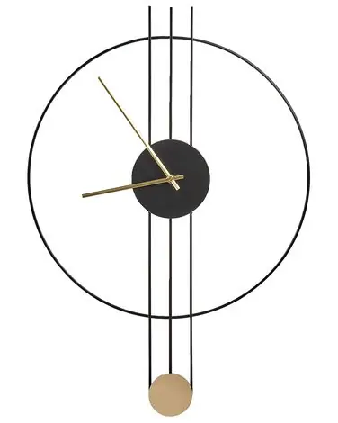 Wall Clock ANNIVIERS 44 cm Metal Black - Home Accessories