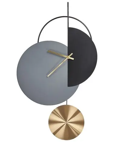 Reloj de pared NENDAZ 32 cm Metal Gris - Accesorios decorativos