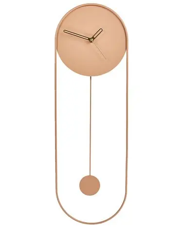 Wall Clock SALVAN 20 cm Metal Peach Pink - Home Accessories