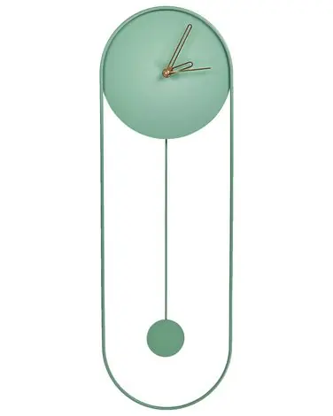 Reloj de pared SALVAN 20 cm Metal Verde claro - Accesorios decorativos
