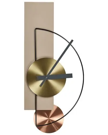 Reloj de pared CEVINS 31 cm Metal Beige - Accesorios decorativos