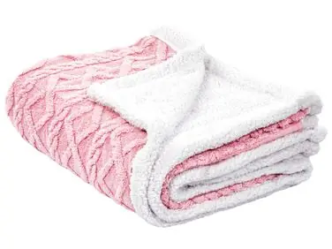 Manta HONEYCOMB 150 x 200 cm Rosa - Accesorios decorativos