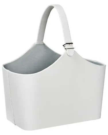 Cesta ELAM Piel sintética Gris claro - Accesorios decorativos