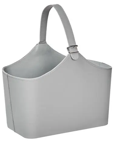 Basket ELAM Faux Leather Grey - Home Accessories