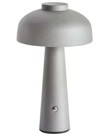 Lámpara LED inalámbrica de mesa AGUSAN con regulador de intensidad Metal Gris - Accesorios decorativos