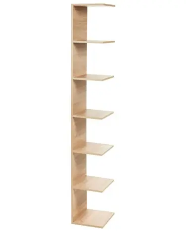 Wall Bookshelf ESTON 190 cm Light Brown - Living Room