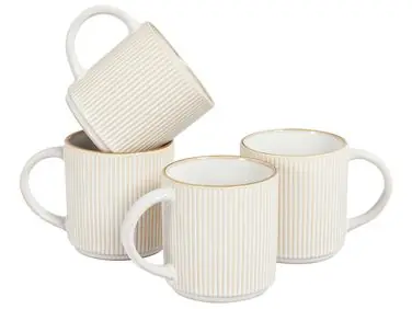 Conjunto de 4 tazas MUGWORT Gres Beige claro - Comedor