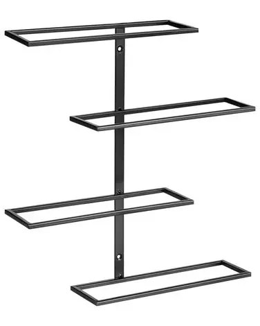 Wall Mounted Wine Rack EINSTEINIUM Metal Black - Home Accessories