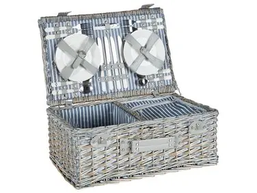 Cesta de pícnic FIGUE Mimbre Gris - Accesorios decorativos