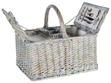 Cesta de pícnic GROSEILLE Mimbre Gris - Accesorios decorativos
