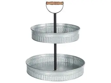 Soporte para tartas de 2 pisos KOUIGN Plateado - Accesorios decorativos